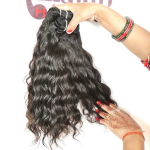 Extensions de cheveux vierges indiens Remy de haute qualité 100%, ondulés, naturels, tissés, cuticules alignées, double trame, extensions de machine - Product Image 6