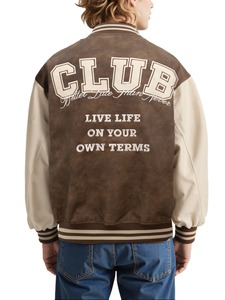 Top Tendance Élégant Lettermen Vestes D'hiver Personnaliser 3D Broderie Varsity Veste Pour Hommes Haute Qualité En Gros Vestes - Product Image 4