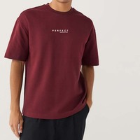 Camisetas de algodón jersey de alta calidad Perfect Industry para hombre, diseño de logotipo personalizado, impresión, camisetas lisas de punto extragrandes.