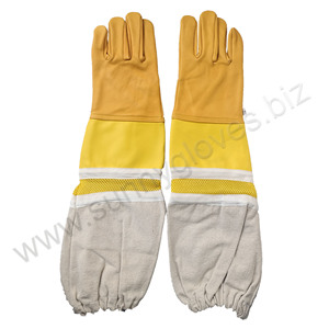 Gants de protection personnalisés à manches longues ventilées pour l'apiculture Gants d'apiculture en cuir de chèvre - Product Image 2