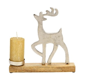Figurine Décorative Ange Gardien Arbre de Noël et Étoile pour Décoration de Noël et Décoration de Pâques sur Base en Bois Lot de 3 - Product Image 2