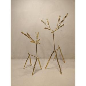 Modèles de rennes debout argentés et noirs Présentoir debout libre Vaisselle Showpiece Christmas Reindeer Sculpture Candle Stand - Product Image 4