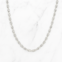 Collier chaîne à maillons en or véritable 22 carats pour femme, style vintage, 48 cm, pour fiançailles, mariage, anniversaire et soirée
