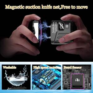 Mini rasoir électrique pour homme à double lame, rasoir rotatif portable pour voyage, rasoir humide et sec, lame détachable, remplacement de la lame IPX7, rasoir lavable - Product Image 6