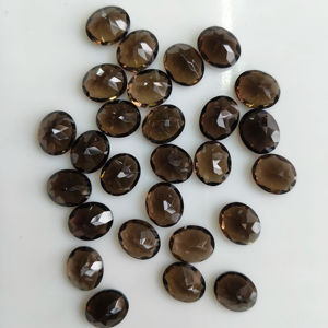 Cuarzo Ahumado Marrón Natural, Corte Ovalado de 12x10MM, Personalizable, Gema Suelta de la Mejor Calidad para Joyería - Product Image 1
