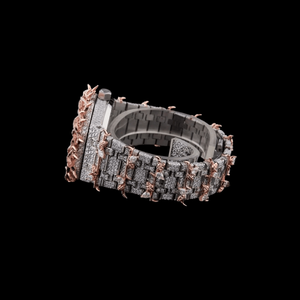 Fully Iced Design Brilliant Pear Cut VVs Clarity Moissanite Mechanical Glass Hip Hop Business Fashion Stainless Steel <b>Square</b> - Product Image 2