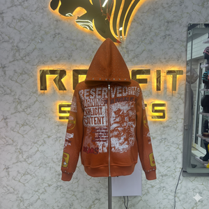 Qualité professionnelle à l'usine, le plus demandé, sweat à capuche à fermeture éclair, imprimé, fabriqué en usine, sweats à capuche à bas prix pour hommes - Product Image 3