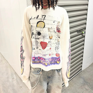 Venta al por mayor camiseta de alta calidad para hombre Camiseta de manga larga estilo caliente impresión último diseño camiseta impresión personalizada - Product Image 5