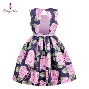 Stilnyashka 13295-2 abbigliamento per bambini Rose Print flower girls abiti abiti da principessa per ragazze abbigliamento per bambini piccoli all'ingrosso - Product Image 4