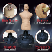 Mannequin de boxe JIKE Sports réglable 160-200 cm pour hommes, robuste, écologique, autoportant, sac de frappe pour entraînement MMA (sable/eau)