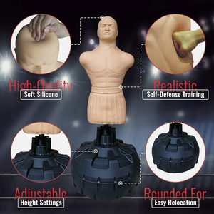 JIKE Sports Ajustable 160-200cm Muñeca de boxeo para hombres PU y Saco de boxeo de silicona en entrenamiento de MMA Forma de hombre llena de arena - Product Image 5