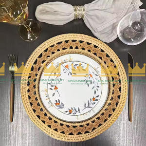 Exquisite Natural Rattan <b>Placemat</b> for Wedding Round <b>Woven</b> <b>Placemats</b> for Party Wicker Charger Plate Eco-friendly in Vietnam - Product Image 3