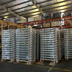 Steel Galvanized <b>Double</b> Bread Crate Dolly Food Distribution Cart Vietnam Manufacturer ISO Sedex Certified High Quality Sale - Product Image 5
