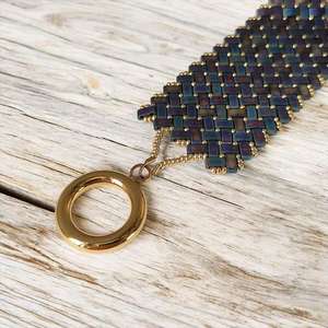 Bracelet manchette en perles faites à la main-Manchette pour femmes et filles - Product Image 4