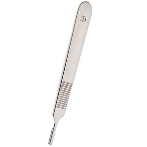 Suppression des perchoirs OEM Poignées de scalpel personnalisées Poignée de scalpel longue ronde et droite Acier inoxydable Chirurgie dentaire graduée - Product Image 1