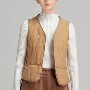 2025 moda mujer invierno a prueba de viento Puffer chaqueta sin mangas Slim Puffer chaleco para mujer - Product Image 3