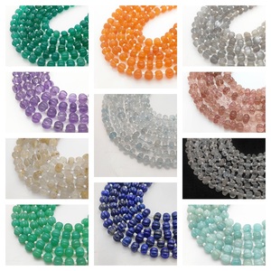 Vente en gros de perles de citrouille sculptées en améthyste de 5 à 7 mm perles en forme d'agate et de melon perles de citrouille en quartz pour la fabrication de bijoux - Product Image 4