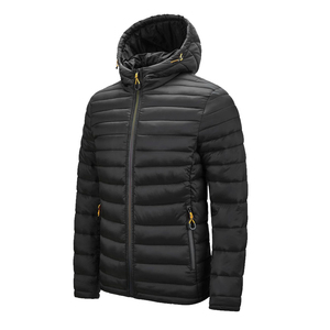 Manteau bouffant à capuche avec poche zippée pour hommes derniers modèles personnalisés veste bouffante à manches longues vestes bouffantes vierges unies pour hommes - Product Image 1