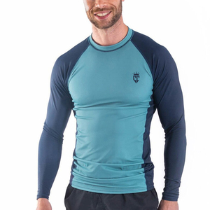 OEM Hombres Cómodo Gimnasio Fit Long Rash Guard Venta caliente Diseño personalizado con el mejor precio Impresión sublimada Patrón liso - Product Image 1