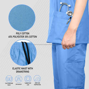 ชุดเครื่องแบบแพทย์โปร่งสบายสำหรับทั้งชายและหญิงชุดผ่าตัดแบบแห้งเร็วชุดสำหรับแพทย์โรงพยาบาลพยาบาลคลินิกนักเรียน - Product Image 6