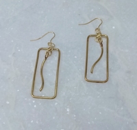 Boucles d'oreilles pendantes en laiton doré antique, style classique, pour soirée, design chic cactus, très tendance