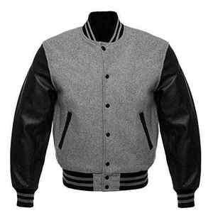 Chaquetas Varsity Formales Unisex Personalizadas al por Mayor 2025, Chaqueta de Béisbol Estilo Urbano, Ropa Deportiva de Cuero Genuino de Piel de Vaca - Product Image 6