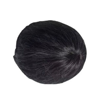 Peluca de Cabello Humano con Encaje Frontal Mono, Cabello Chino Virgen Remy, Parches de Cabello, Lacio Rizado, Ondulado Profundo, 1b+gris - Product Image 6