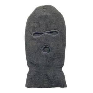 Custom Logo Embroidered Knit Full Face Three Hole <b>Ski</b> Face Cover Custom Balaclava Low Wholesale - Product Image 1