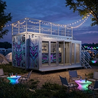 Kiosque mobile moderne de qualité supérieure, boutique conteneurisée 10/20/30/40 pieds, café-bar préfabriqué pop-up avec pont hydraulique, kiosque à snacks, showroom