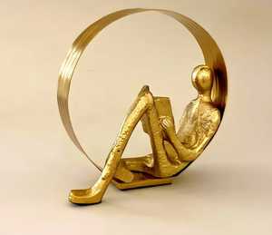 Table à manger de conception moderne faite à la main avec base de tête de bouquetin verre en laiton de haute qualité pour les célébrations d'anniversaire de salle de séjour - Product Image 5