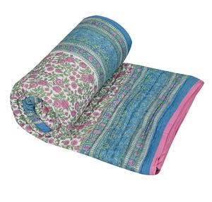 Gran oferta, juego de colcha acolchada de algodón de alta calidad, funda de cama estampada con bordado ligero para todas las estaciones - Product Image 1