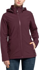 Women's Breathable Raw Woven Fleece Vintage Customizable Varsity Hooded Jackets <b>Zipper</b> Closure Stand Collar Cotton-Filled Winter - Product Image 6