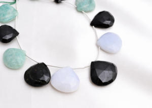 ลูกปัดลูกแพร์เหลี่ยมเพชรพลอยขนาด11นิ้วลูกปัดลูกแพร์เพชรพลอยเหลี่ยมเพชรพลอยธรรมชาติผสมสำหรับการทำเครื่องประดับที่ดีทำอัญมณี - Product Image 5