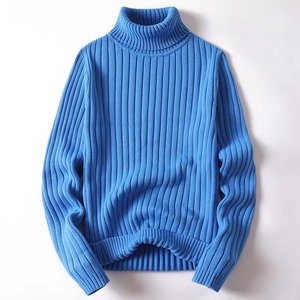 Suéter de punto para hombre, prendas de punto de algodón, suéter de Color sólido, fabricante, cuello redondo, manga larga, suéter de punto para hombre - Product Image 3