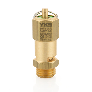 Válvula de Seguridad de Latón Sellada de 1/4'' y 3 Barras con Certificación CE - Válvula de Alivio de Presión Tipo Sellado - Material de Latón - Product Image 1