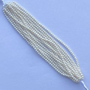 Perles d'eau douce naturelles blanches et jaunes de 2 mm et 3 mm, qualité AAA, certifiées IGI, brins lisses, création de bijoux, meilleur prix de gros pour - Product Image 2