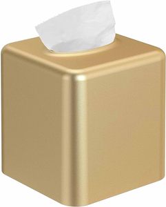 Dispensador de caja de pañuelos cuadrado de Metal, servilletero personalizado para tocador de baño, encimera Facial - Product Image 4