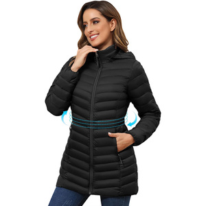 Abrigo acolchado ecológico para mujer, ligero con diseño a prueba de viento, chaqueta de invierno para mujer - Product Image 5