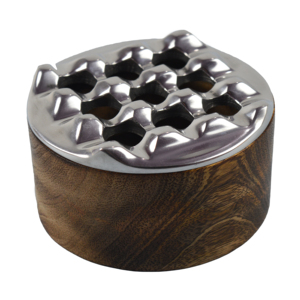 Cenicero de 16 rejillas con tema moderno, el mejor patrón, acabado plateado para comedor, mesa, hogar y decoración de oficina, ceniceros - Product Image 2