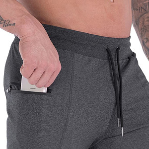 2025 pantalons de survêtement avec cordon coupe-vent coton éponge survêtement hommes pantalons couleur unie survêtement pantalon tricoté poche hommes pantalons - Product Image 5