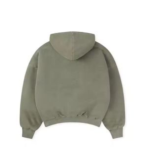 Thick Heavy 100% Cotton Hoodie Drop Shoulder <b>Men</b> Sweatshirt 370gsm Custom Logo Fleece Waterproof Oversized Winter Digital Hoodie - Product Image 5