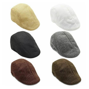 Casquette Gatsby en coton et lin, chapeau de lierre, chapeau de golf, soleil de printemps, cabbie gavroche plat, chapeaux brodés personnalisés de qualité supérieure pour hommes et femmes - Product Image 1