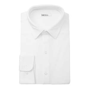 Camicia Casual da Uomo Bar III, Design Slim Fit in Tessuto Popeline Antipiega, Bianco, Taglie XL e 3XL - Product Image 1