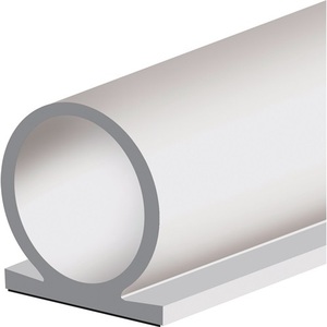 Joint d'étanchéité de porte profil Omega 137-25m Longueur 8mm Largeur Auto-adhésif Silicone Noir par ELLEN - Product Image 1