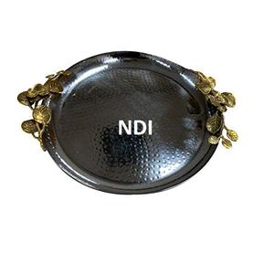 Bandeja de Metal para servir el desayuno de uso multiusos, Decoración de mesa de cena, superventas, bandeja de Metal para servidor de alimentos de alta calidad - Product Image 5