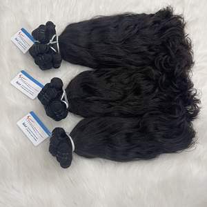 Vente en gros 100% Vietnamien Remy Vierge Extensions de Cheveux Humains 16 Pouces Naturel Ondulé Trame Styling Flash Vente Stock Disponible - Product Image 3