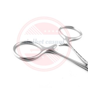 Fórceps curvos para mosquitos de acero inoxidable, venta al por mayor, fórceps para mosquitos, Instrumentos dentales quirúrgicos personalizados - Product Image 3