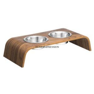 Comedero Doble para Perros de Acero Inoxidable Pulido al por Mayor, con Soporte de Madera, Duradero, Ecológico, a Bajo Precio, de la India - Product Image 6