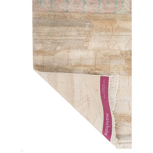 Tapis en soie noués à la main Manchaha Ivory, patchwork classique pour la maison, tapis rectangulaire pour couloir, pour adolescents - LPS-20, Jaipur Rugs US - Product Image 5