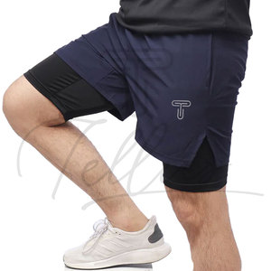 Shorts de compression à taille élastique pour hommes avec logo personnalisé en gros, shorts de sport les plus vendus en vente - Product Image 4